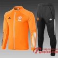 Manchester United Veste foot Orange A355 20 21