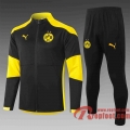 Dortmund BVB Veste foot Noir et jaune 20 21 A382