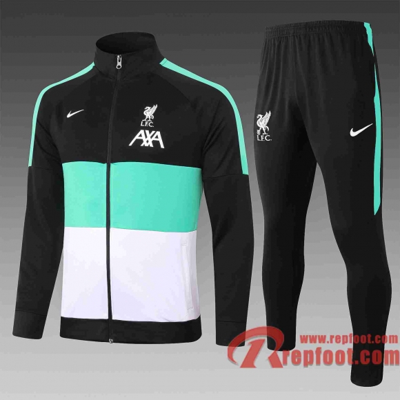 Liverpool Veste foot Noir vert blanc 20 21 A389