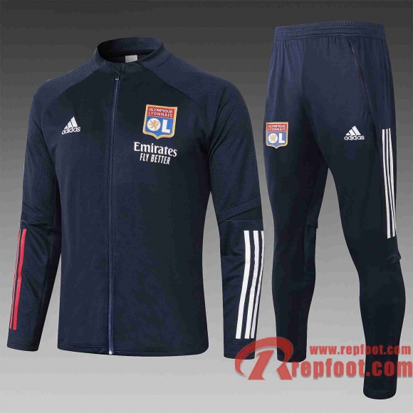 Olympique Lyon Veste foot Bleu foncé 20 21 A395