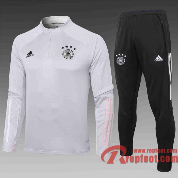 Allemagne Survetement Foot 20 21 Gris clair Grande taille