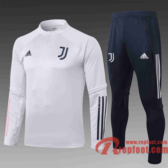 Juventus Survetement Foot 20 21 Gris clair Grande taille