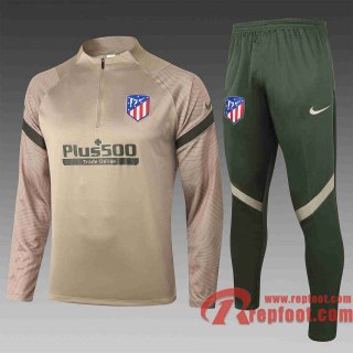 Atletico Madrid Survetement Foot Kaki 20 21 B443