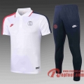 PSG Paris Polo de foot 20 21 Blanc C403#