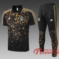 Real Madrid Polo de foot 20 21 or noir C412#