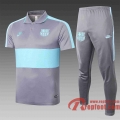 Barcelone Polo de foot 20 21 Gris-vert C414#