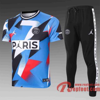 PSG Paris T-shirt de foot 20 21 Col rond Bleu C416#