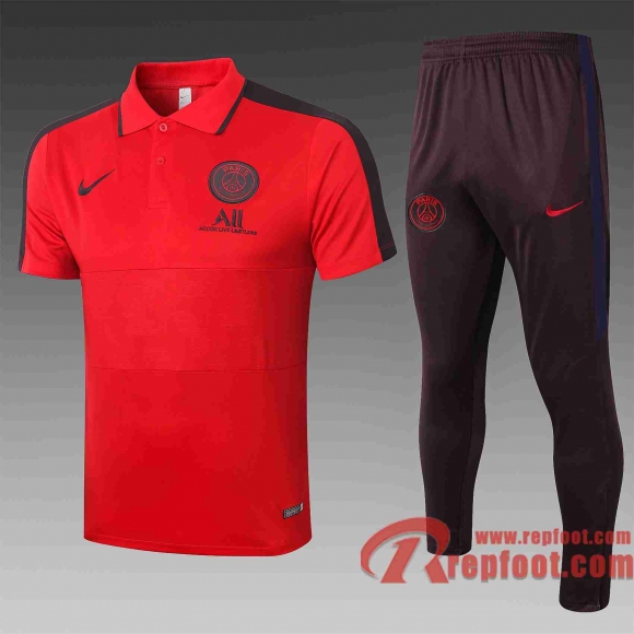 PSG Paris Polo de foot 20 21 rouge C442#