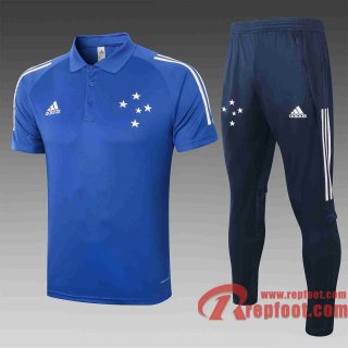 Cruzeiro EC Polo de foot 20 21 Bleu C447#