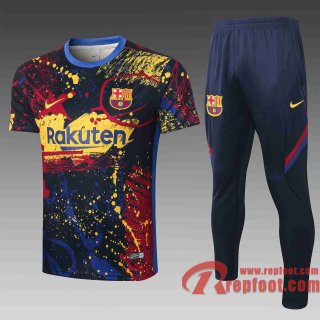 Barcelone T-shirt de foot 20 21 Noir C454#