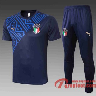 Italie T-shirt de foot 20 21 bleu marin C461#