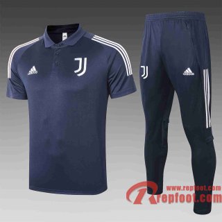 Juventus Polo de foot 20 21 bleu marin C494#