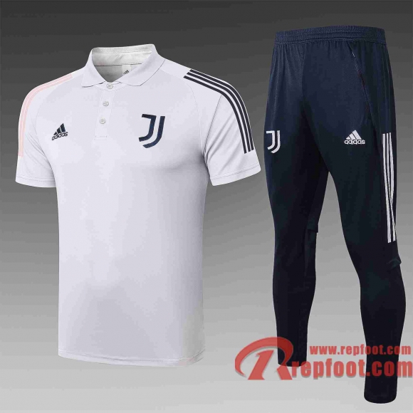 Juventus Polo de foot 20 21 Gris clair C495#