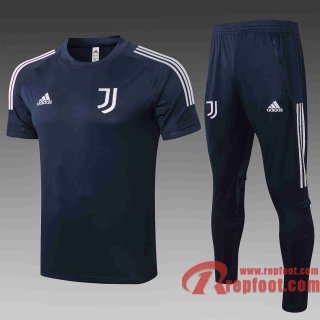 Juventus T-shirt de foot 20 21 bleu marin C503#