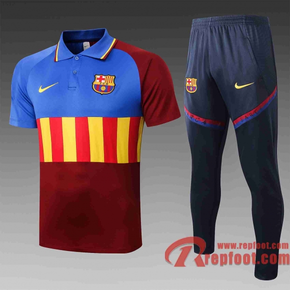 Barcelone Polo de foot 20 21 bleu - rouge - Jaune C515# Barcelone Polo de foot 20 21 bleu - rouge - Jaune C515#