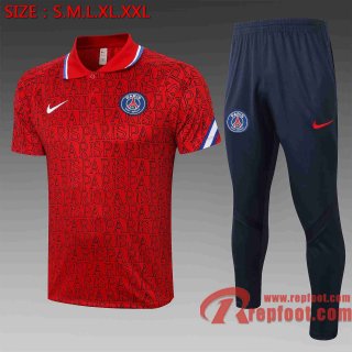 PSG Paris polo de foot Rouge - logo C535 20 21