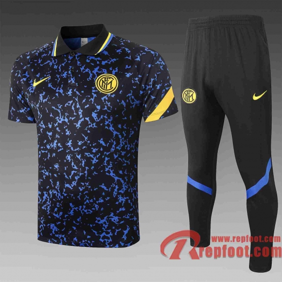 Inter Milan Polo foot Tampographie bleu foncé 20 21 C548