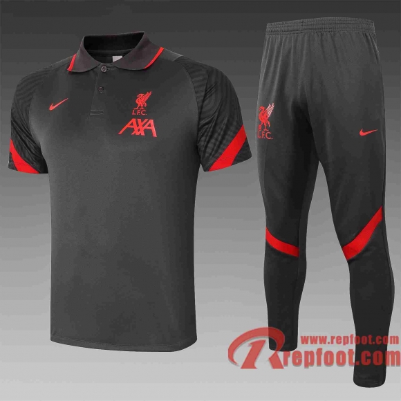 Liverpool Polo foot Gris foncé 20 21 C564  Liverpool Polo foot Gris foncé 20 21 C564