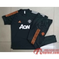 Manchester United Polo foot Vert foncé 20 21 C566