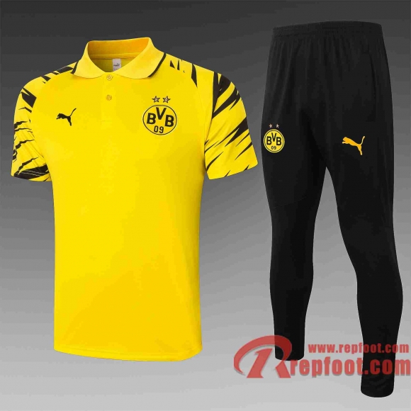Dortmund BVB Polo foot Tampographie jaune 20 21 C575  Dortmund BVB Polo foot Tampographie jaune 20 21 C575