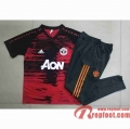 Manchester United Polo foot Tampographie rouge 20 21 C581