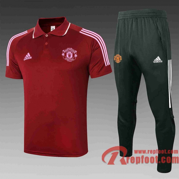 Manchester United polo foot cramoisi 20 21 C590 Manchester United polo foot cramoisi 20 21 C590