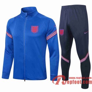 Angleterre Survetement Foot Enfant - Veste 20 21 bleu