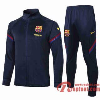 Barcelone Survetement Foot Enfant - Veste 20 21 bleu marin