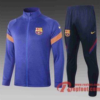 Barcelone Survetement Foot Enfant - Veste 20 21 bleu