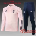 Juventus Survetement Foot Enfant Rose 20 21 E475