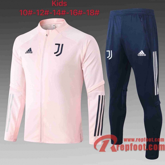 Juventus Survetement Foot Enfant - Veste Rose 20 21 E476