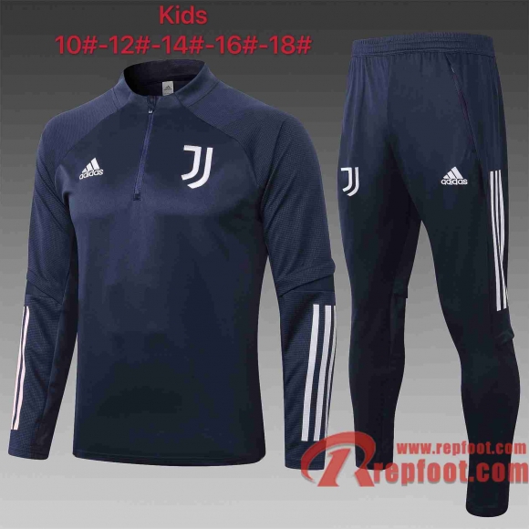 Juventus Survetement Foot Enfant Bleu foncé 20 21 E477