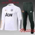 Manchester United Survetement Foot Enfant blanc 20 21 E488