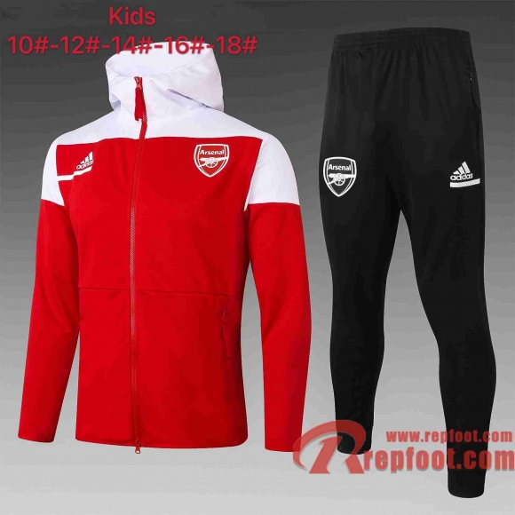 Arsenal Survetement Foot Enfant - Veste Sweat a Capuche rouge 20 21 E500 Arsenal Survetement Foot Enfant - Veste Sweat a Capuche rouge 20 21 E500