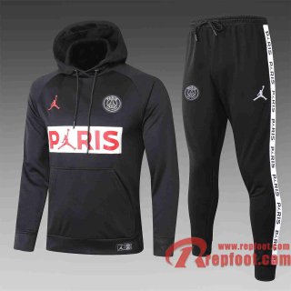 PSG Paris Survetement Foot Sweat a Capuche - Veste noir 20 21 rouge et blanc Paris