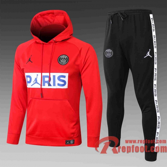 PSG Paris Survetement Foot Sweat a Capuche - Veste rouge 20 21 Bleu et blanc Paris