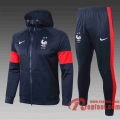 France Survetement Foot Sweat a Capuche - Veste Marine 20 21 France Survetement Foot Sweat a Capuche - Veste Marine 20 21