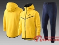 Sport Survetement Foot Sport Sweat a Capuche - Veste Jaune 20 21