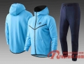 Sport Survetement Foot Sport Sweat a Capuche - Veste Bleu clair 20 21