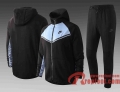 Sport Veste foot Sweat a Capuche Noir - Pourpre F270 20 21