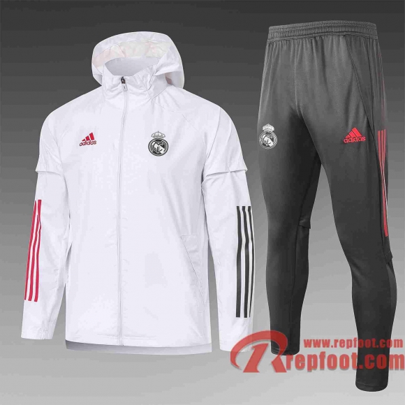 Real Madrid Coupe Vent blanc 20 21 G074