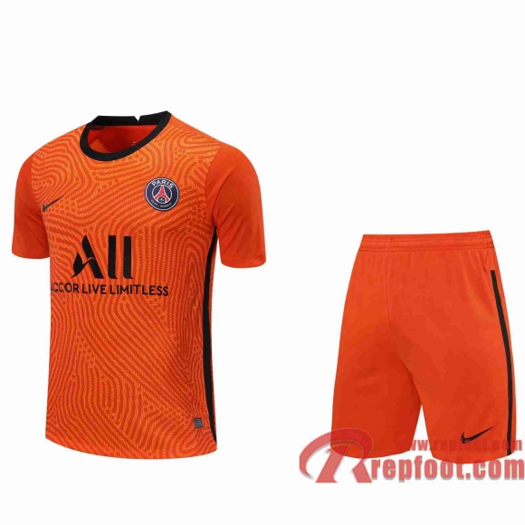 Paris PSG Maillots foot Gardiens de but Orange 20 21