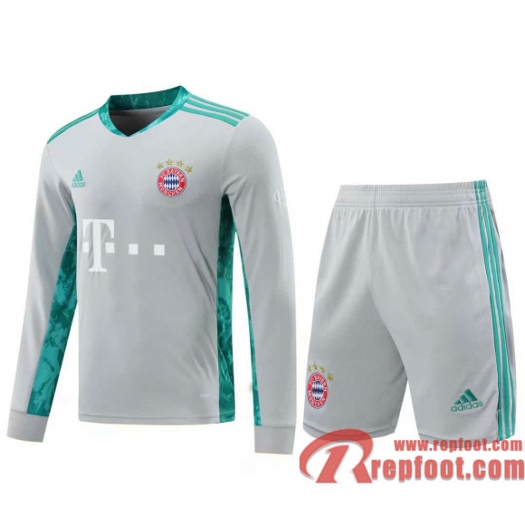 Bayern Munich Maillots foot Gardiens de but Manche Longue Light gray 20 21