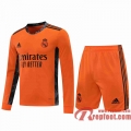 Real Madrid Maillots foot Gardiens de but Manche Longue Orange 20 21