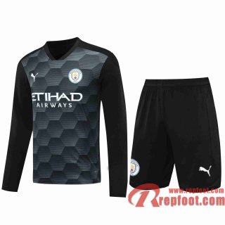 Manchester City Maillots foot Gardiens de but Manche Longue black 20 21