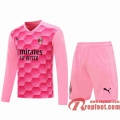 AC Milan Maillots foot Gardiens de but Manche Longue Pink 20 21