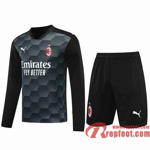 AC Milan Maillots foot Gardiens de but Manche Longue black 20 21