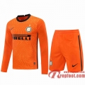 Inter Milan Maillots foot Gardiens de but Manche Longue Orange 20 21