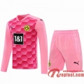 Dortmund BVB Maillots foot Gardiens de but Manche Longue Pink 20 21