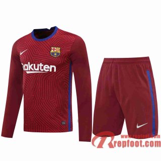 Barcelone Maillots foot Gardiens de but Manche Longue Dark red 20 21